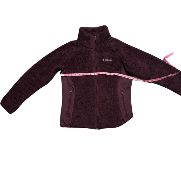 Columbia women’s purple fleece Sherpa zip up jacket size medium - Picture 3 of 5